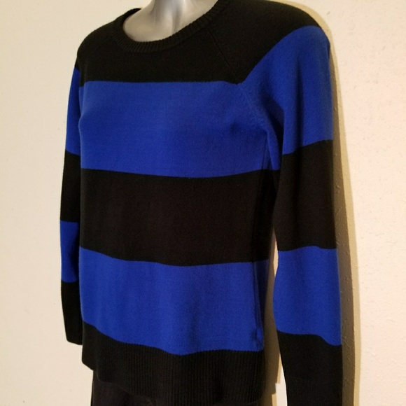 blue and black sweater